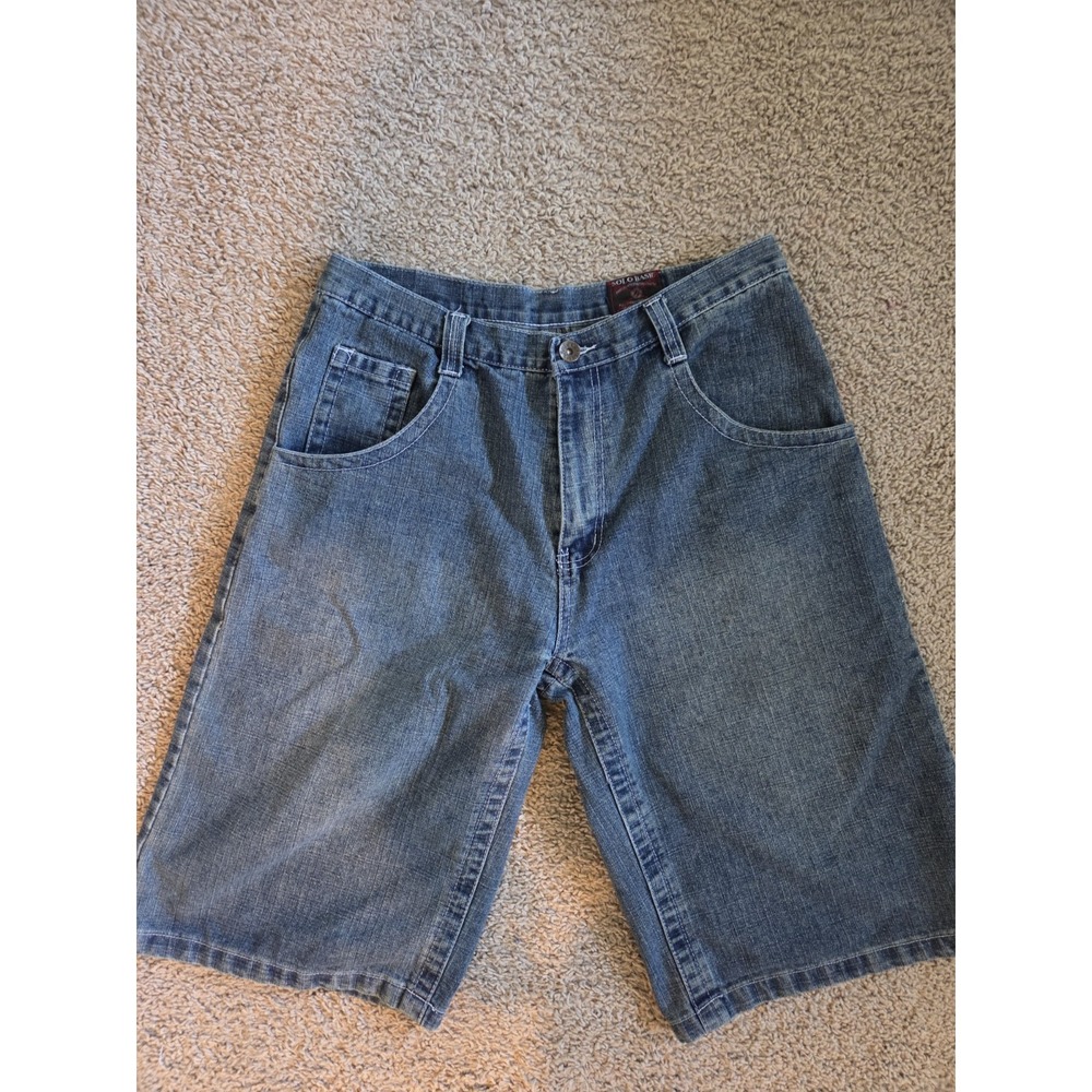 Solo Basic Y2k Baggy Jeans Shorts Mens Size 34